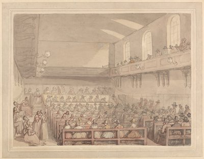 Kveekarien kokous tekijältä Thomas Rowlandson