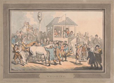 Kilpailu [kuuden kappaleen sarja]:  2. Punnitus tekijältä Thomas Rowlandson