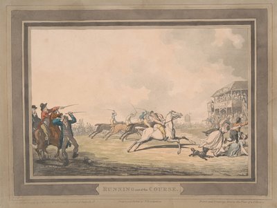 Kilpailu [kuuden kappaleen sarja]:  5. Radan ulkopuolelle ajaminen tekijältä Thomas Rowlandson