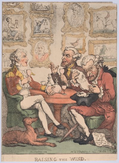 Tuulen kohottaminen, 1805-12, 1805-12. tekijältä Thomas Rowlandson