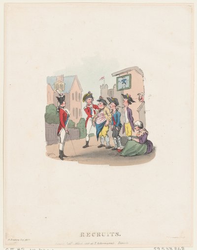 Rekrytoi, 1. maaliskuuta 1803, 1. maaliskuuta 1803. tekijältä Thomas Rowlandson