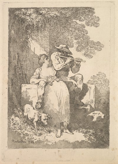 Lepo työstä aurinkoisina päivinä, 1784-87. tekijältä Thomas Rowlandson