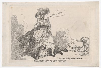 Reynard aloitti vuoronsa, 23. huhtikuuta 1784, 23. huhtikuuta 1784. tekijältä Thomas Rowlandson