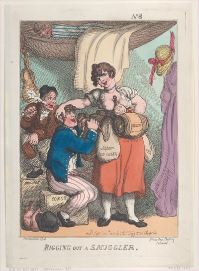 Salakuljettajan riggaaminen, 25. syyskuuta 1810, 25. syyskuuta 1810. tekijältä Thomas Rowlandson