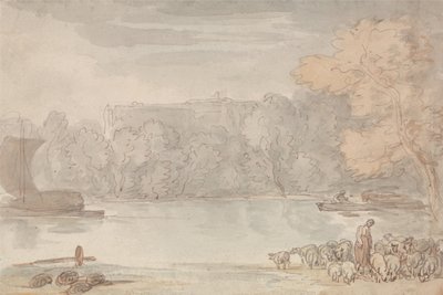 Jokimaisema (Temza Etonissa) tekijältä Thomas Rowlandson