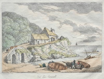 Rowlandsonin luonnokset luonnosta: West Looe, Cornwall, 1822. tekijältä Thomas Rowlandson
