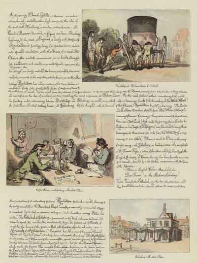 Rowlandsonin kiertue postitse, 1782 (chromolitho) tekijältä Thomas Rowlandson