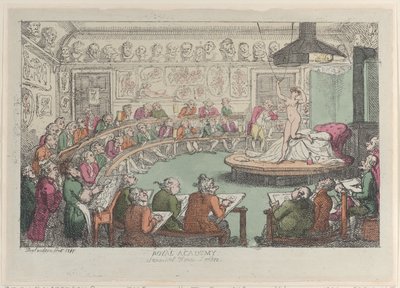 Royal Academy, Somerset House, Lontoo, 1801-11, 1801-11. tekijältä Thomas Rowlandson