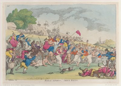 Maaseutuurheilu, Smock Racing, [1. lokakuuta 1811], uusintapainos, [1. lokakuuta 1811], uusintapainos. tekijältä Thomas Rowlandson