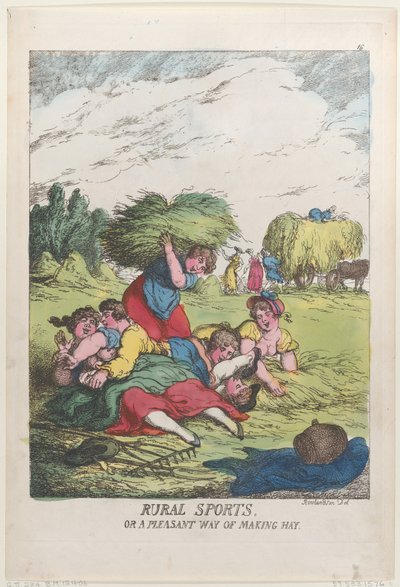 Maaseutuurheilu tai miellyttävä tapa tehdä heinää, 20. kesäkuuta 1814, 20. kesäkuuta 1814. tekijältä Thomas Rowlandson
