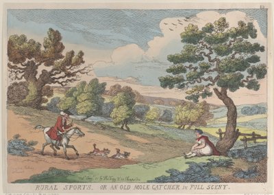 Maaseutuurheilu tai vanha myyränsieppaaja täydessä tuoksussa, 31. elokuuta 1811., 31. elokuuta 1811. tekijältä Thomas Rowlandson