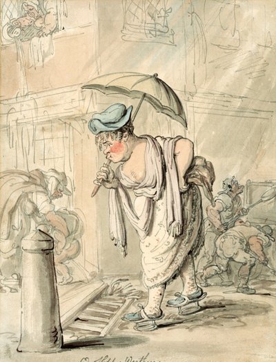 Surullinen löysä sää tekijältä Thomas Rowlandson