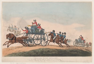 Sadlersin lentotykistö tekijältä Thomas Rowlandson