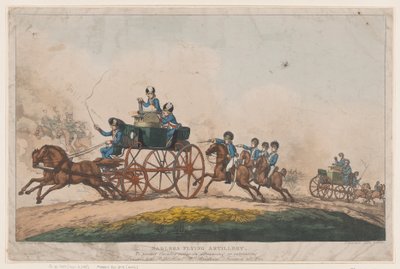 Sadlersin lentotykistö tekijältä Thomas Rowlandson