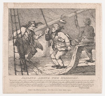 Purjehdus Hebridien joukossa Boswellin maalauksellisia kauneuksia, Toinen osa, Ju..., 10. kesäkuuta 1786. tekijältä Thomas Rowlandson