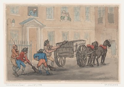 Scavengerin kärryt, 1788, 1788. tekijältä Thomas Rowlandson