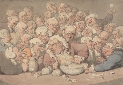 Punchin tarjoilu tekijältä Thomas Rowlandson