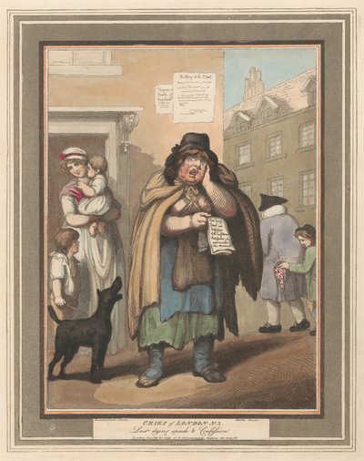 Kahdeksan sarja (3): Lontoon huudot tekijältä Thomas Rowlandson