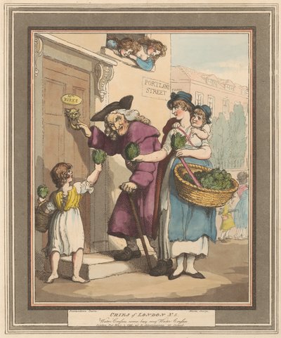 Kahdeksan sarja (5): Lontoon huudot tekijältä Thomas Rowlandson