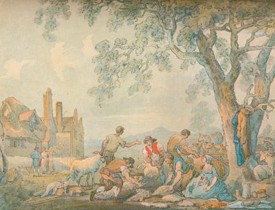 Sheep-Shearing, c1776-1827, 1906 tekijältä Thomas Rowlandson