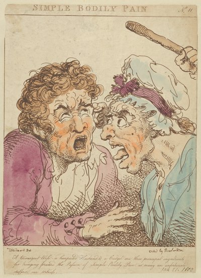 Yksinkertainen ruumiinkipu, 1800, 1800. tekijältä Thomas Rowlandson
