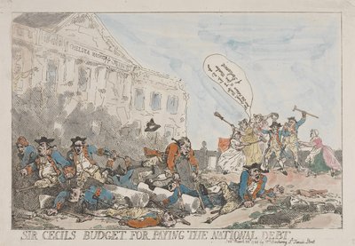 Sir Cecilin suunnitelma valtionvelan maksamiseksi tekijältä Thomas Rowlandson