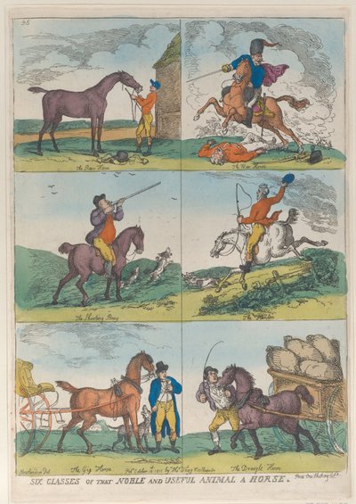 Kuusi luokkaa jaloa ja hyödyllistä eläintä hevonen, 10. lokakuuta 1811., 10. lokakuuta 1811. tekijältä Thomas Rowlandson