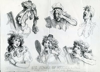 Kasvojen korjaamisen kuusi vaihetta tekijältä Thomas Rowlandson