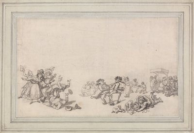 Luistelu Serpentine-järvellä tekijältä Thomas Rowlandson