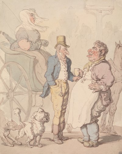”Slender Billy”  nauttii virvokkeita tekijältä Thomas Rowlandson