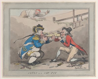Etanoita sahakuopassa, 28. lokakuuta 1791, 28. lokakuuta 1791. tekijältä Thomas Rowlandson