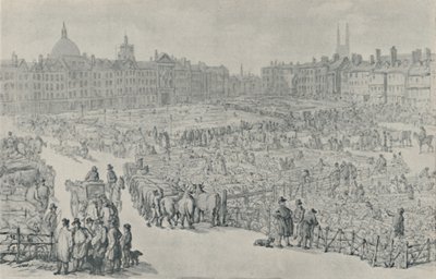 Smithfield Market, 1810, 1920 tekijältä Thomas Rowlandson