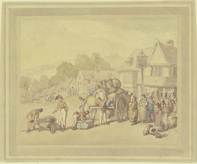 Sotilaita tavernassa tekijältä Thomas Rowlandson