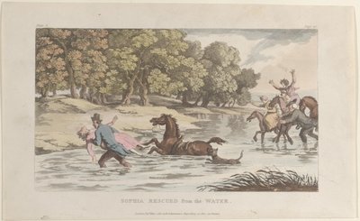 Sophia pelastettu vedestä, Wakefieldin kirkkoherrasta, 1. toukokuuta 1817, 1. toukokuuta 1817. tekijältä Thomas Rowlandson