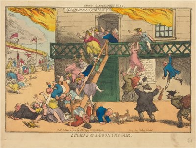 Maalaismarkkinoiden urheilulajit tekijältä Thomas Rowlandson