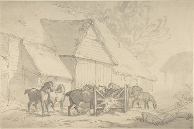 Tallialue hevosineen tekijältä Thomas Rowlandson