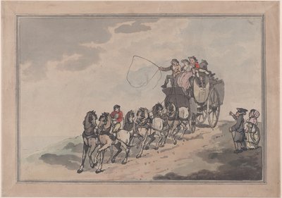 Stage Coach and Six, 1786-93, 1786-93. tekijältä Thomas Rowlandson