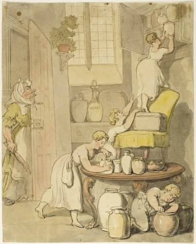 Säilykkeiden varastaminen tekijältä Thomas Rowlandson