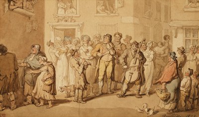 Katumuusikot, 1823 tekijältä Thomas Rowlandson