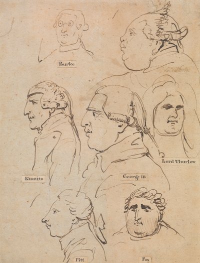 Tutkimukset George III:sta ja valtiomiehistä tekijältä Thomas Rowlandson