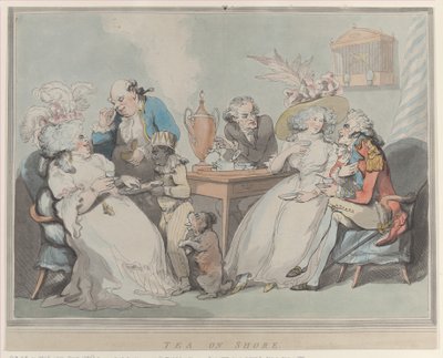 Tea on Shore, 1785-94, 1785-94. tekijältä Thomas Rowlandson