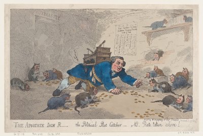 Luopio Jack Robinson, Poliittinen rotansieppaaja-N.B. Rats Taken Alive!, maaliskuu..., 1. maaliskuuta 1784. tekijältä Thomas Rowlandson