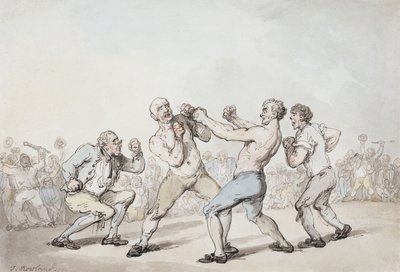 Nyrkkeilyottelu, tekijältä Thomas Rowlandson