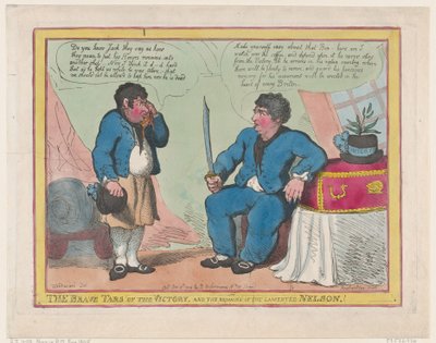 Voiton rohkeat tervat ja Valitun Nelsonin jäänteet!, 1. toukokuuta 1806, 1. toukokuuta 1806. tekijältä Thomas Rowlandson