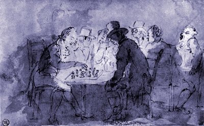 "Shakin pelaajat" tekijältä Thomas Rowlandson