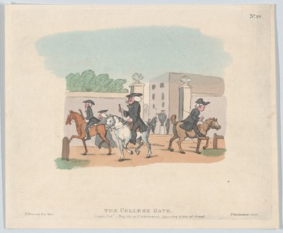College Gate, 1. toukokuuta 1803, 1. toukokuuta 1803. tekijältä Thomas Rowlandson