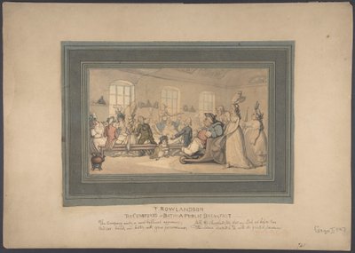 Bathin mukavuudet: Julkinen aamiainen tekijältä Thomas Rowlandson