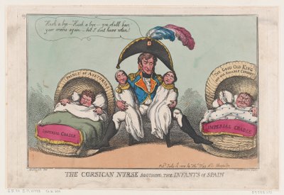 Korsikan sairaanhoitaja rauhoittaa Espanjan lapsia, 12. heinäkuuta 1808, 12. heinäkuuta 1808. tekijältä Thomas Rowlandson