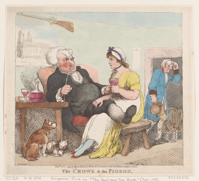 The Crowe & The Pigeon, 1. lokakuuta 1799, 1. lokakuuta 1799. tekijältä Thomas Rowlandson