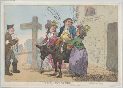 Lähtö, 29. huhtikuuta 1784, 29. huhtikuuta 1784. tekijältä Thomas Rowlandson